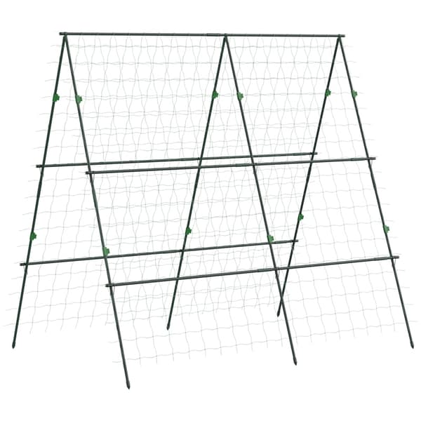 Rootz Justerbar Plantestøtte espalier - Klatreplanteramme - Haveespalier - Holdbar stålramme - Plantebeskyttelsesnet - 180cm x 100cm x 180cm