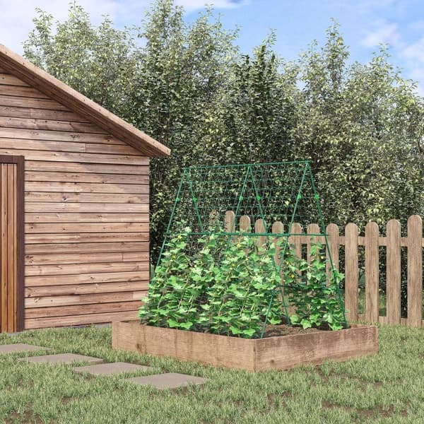 Rootz Justerbar Plantestøtte espalier - Klatreplanteramme - Haveespalier - Holdbar stålramme - Plantebeskyttelsesnet - 180cm x 100cm x 180cm