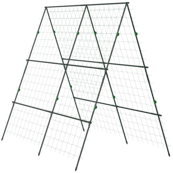 Rootz Justerbar Plantestøtte espalier - Klatreplanteramme - Haveespalier - Holdbar stålramme - Plantebeskyttelsesnet - 180cm x 100cm x 180cm