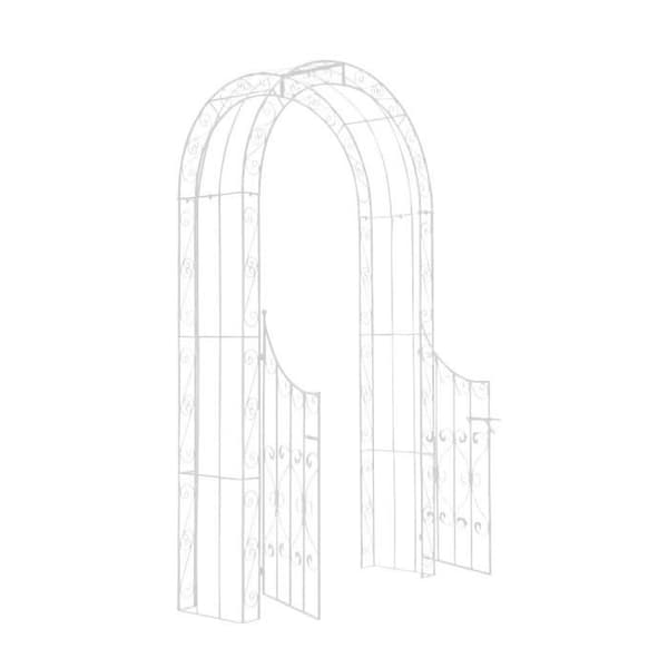 CLP SINA rosbåge med GATE, exklusiv, metall rosbåge, höjd 235 cm, bredd 108,5 cm 250 cm - vit CLP
