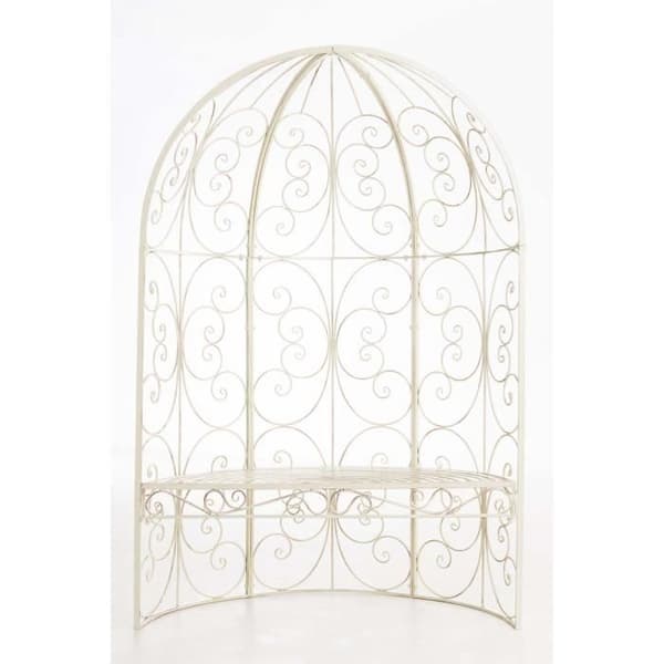 Rosenträ - Rosie - Halv paviljong - Trädgårdsbänk - Beige - Elegant design