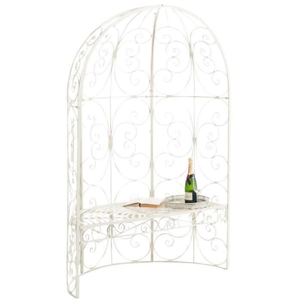 Rosenträ - Rosie - Halv paviljong - Trädgårdsbänk - Beige - Elegant design