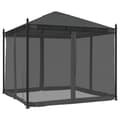 Miniatyrbillede 3 af 10: vidaXL pavillon 2,93x2,93 m mesh-vægge stål antracitgrå
