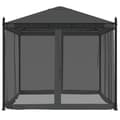 Miniatyrbillede 4 af 10: vidaXL pavillon 2,93x2,93 m mesh-vægge stål antracitgrå