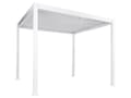 Miniatyrbild 5 av 11: Pergola Vit Metall Aluminium Skärmram 310 x 310 cm Modern Industriell Trädgårdspaviljong