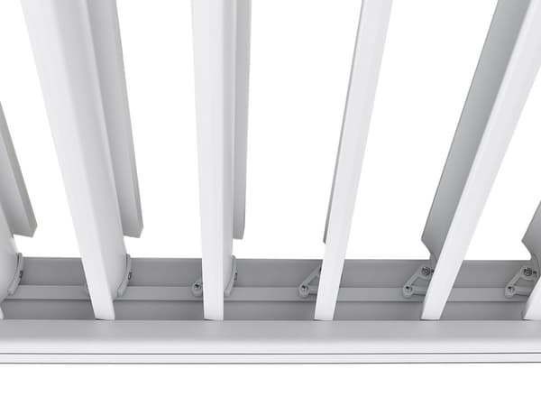 Pergola Vit Metall Aluminium Skärmram 310 x 310 cm Modern Industriell Trädgårdspaviljong
