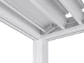Miniatyrbild 9 av 11: Pergola Vit Metall Aluminium Skärmram 310 x 310 cm Modern Industriell Trädgårdspaviljong