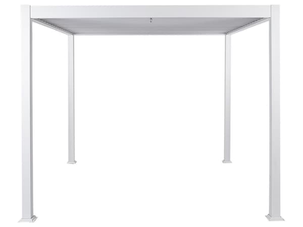 Pergola Hvit Metall Aluminium 310 x 310 cm Moderne og industriell stil Paviljong Hage