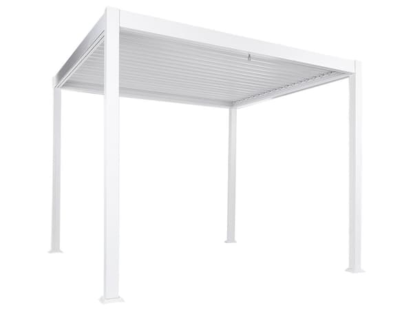 Haveskærm mørkegrå 310 x 215 x 310 cm stål polyester LED-lys justerbar solpanel moderne stil