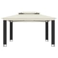 Miniatyrbillede 4 af 9: vidaXL pavillon med dobbelt tag 3,94x2,96 m stål cremefarvet