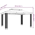 Miniatyrbillede 9 af 9: vidaXL pavillon med dobbelt tag 3,94x2,96 m stål cremefarvet