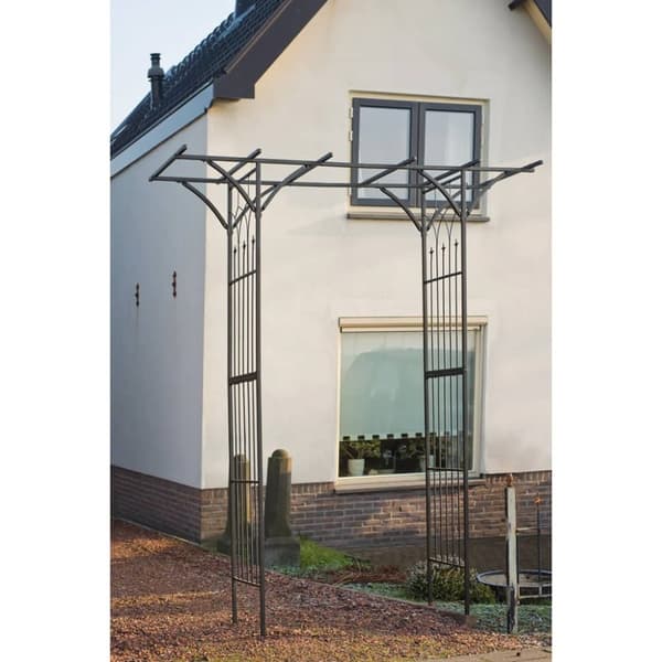 Nature Rosenbåge metall 114x66x232 cm svart