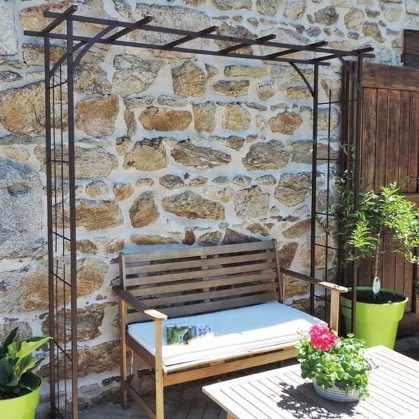 Åldrad järnpergola - Louis Moulin - Stor modell - Idealisk för blåregn, passionsblomma och klättrande murgröna