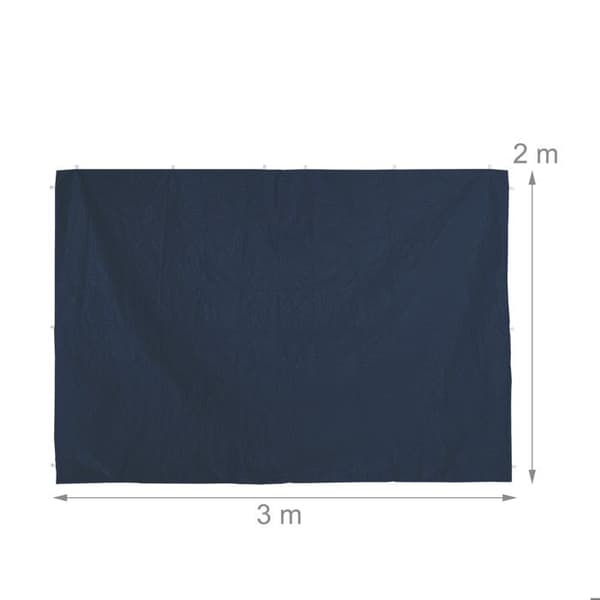 Relaxdays sidovägg för partytält, 2-pack, panel för pavilion 3 x 2 m, vattentät, utan fönster, mörkblå