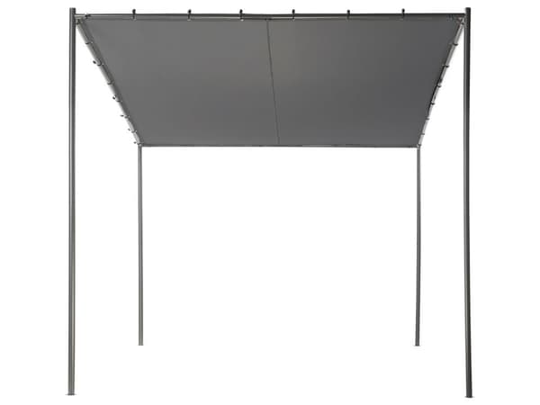 Pergola Mørkegrå Polyester Stål 282 x 294 cm Stoffskygge Metallramme Hagepaviljong