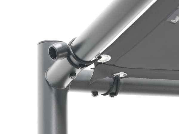 Pergola Mørkegrå Polyester Stål 282 x 294 cm Stoffskygge Metallramme Hagepaviljong