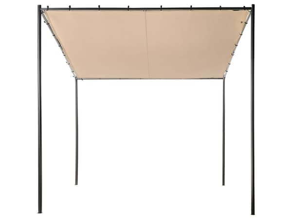 Havepavillon Taupe Stål Polyester 282 x 294 cm Havepavillon Stofbetræk Stålramme