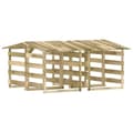 Miniatyrbild 2 av 2: Pergola med tak 4 delar 100x90x100 cm impregnerad furu