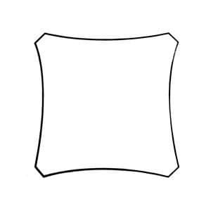 Perel square shade segel - Creme färg - 5 x 5m