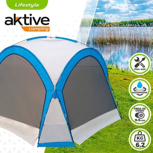Campingtält - Aktive - 350x350x260 cm - Vattentät - Myggskydd - Fällbar