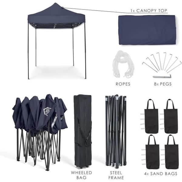 All Seasons Gazebos Tonnelle Pliante 3x2m Robust Material, Helt Vattentät och Hög Kvalitet Marinblå