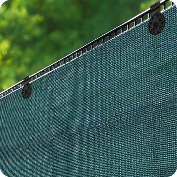 Varjostinverkko 1,5x50m 140g/m2 + 50 puristinta vihreää