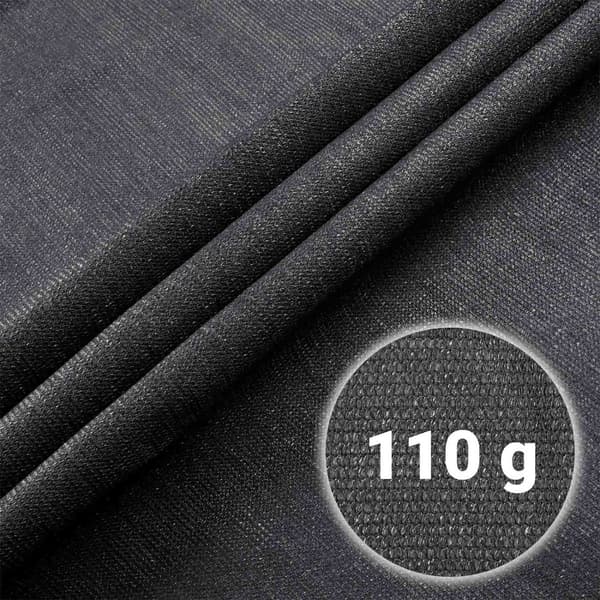 Skuggnät 1,2x50m 110g/m2 + 50 klämmor grå