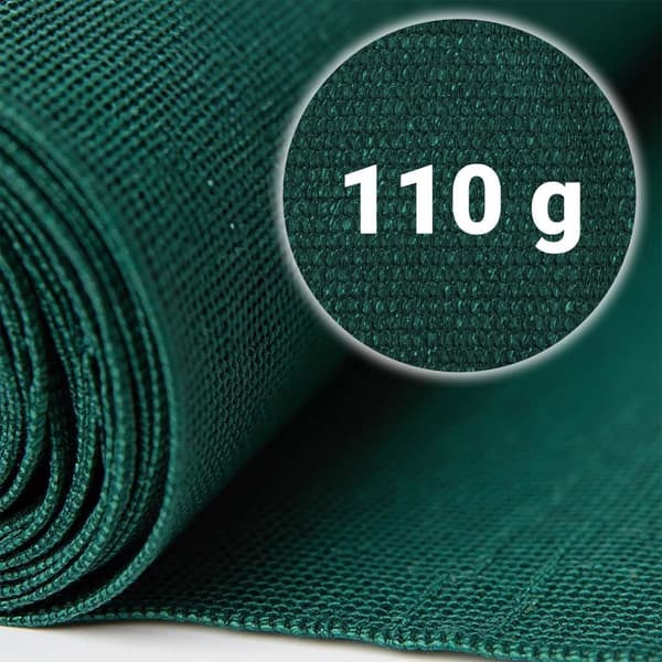 Skuggnät 1,2x50m 110g/m2 + 50 klämmor grön