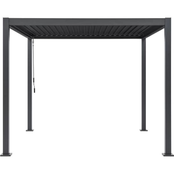 Bioklimatisk pergola GAYA - Struktur i aluminium och stål - 290x290xH240 cm - Grå