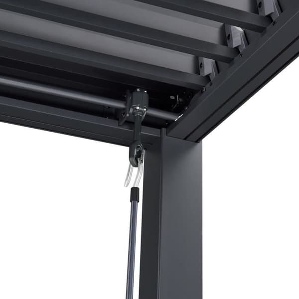 Bioklimatisk pergola GAYA - Struktur i aluminium och stål - 290x290xH240 cm - Grå
