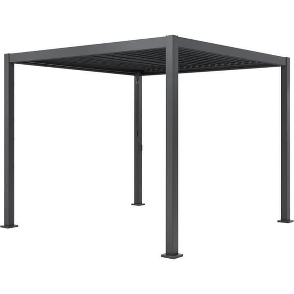 Bioklimatisk pergola GAYA - Struktur i aluminium och stål - 290x290xH240 cm - Grå