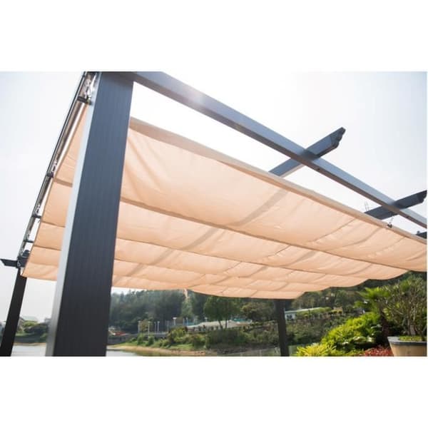 CORDOBA aluminium pergola - Ecru - 4 x 3 m