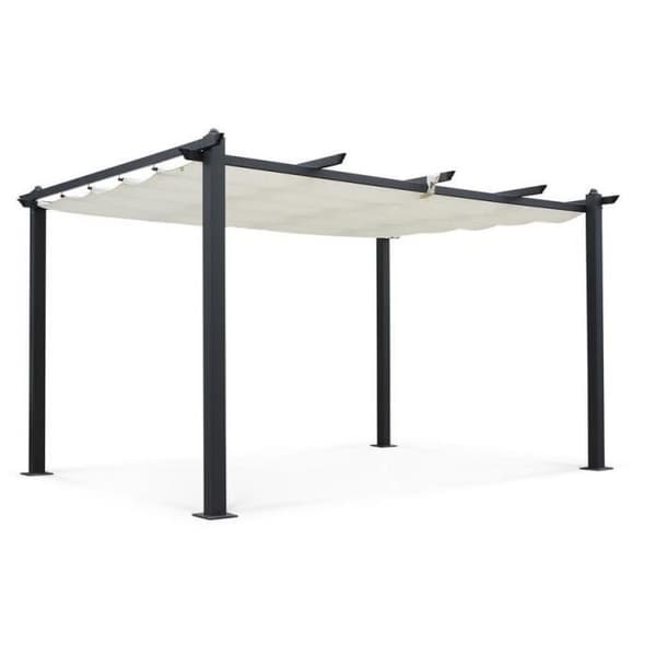 CORDOBA aluminium pergola - Ecru - 4 x 3 m