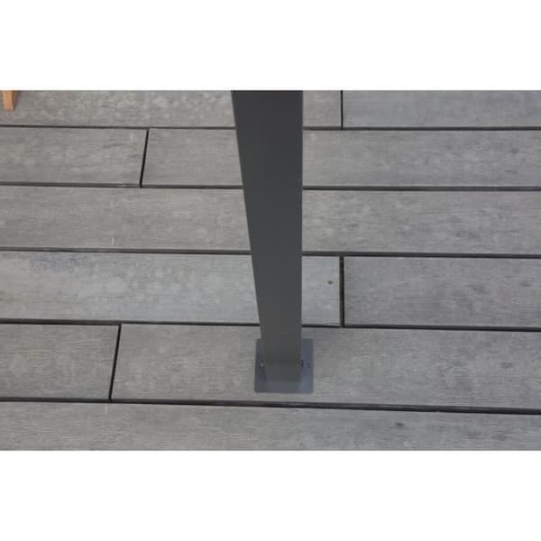 Pergola KIBA med rullbart tak - Grå - 3 x 3 m