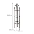Miniatyrbild 4 av 6: Relaxdays Trädgårdsbåge för rosor klättrande växter pergola Obelisk för trädgården stöd metal 190 cm