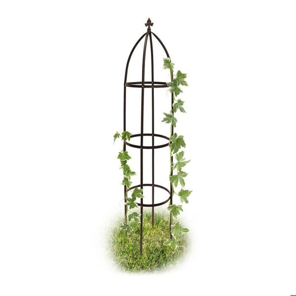 Relaxdays Trädgårdsbåge för rosor klättrande växter pergola Obelisk för trädgården stöd metal 190 cm