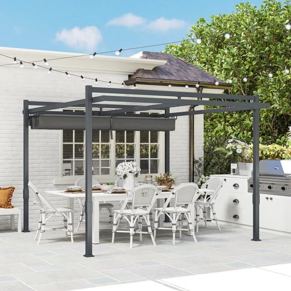 Pergola, 358x320 cm, Harmaa