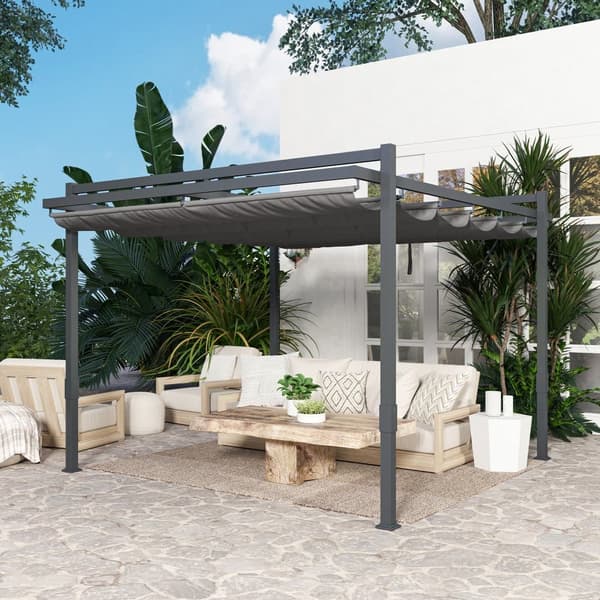 Pergola, 358x320 cm, Harmaa
