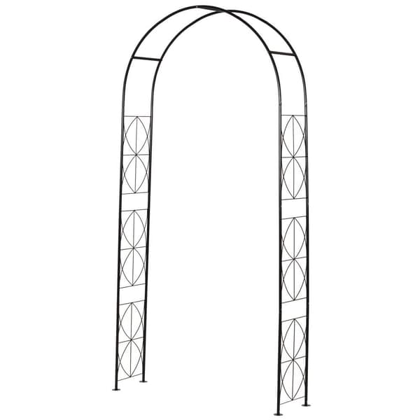 Havebue Trellis, 114x30x230 cm, Sort