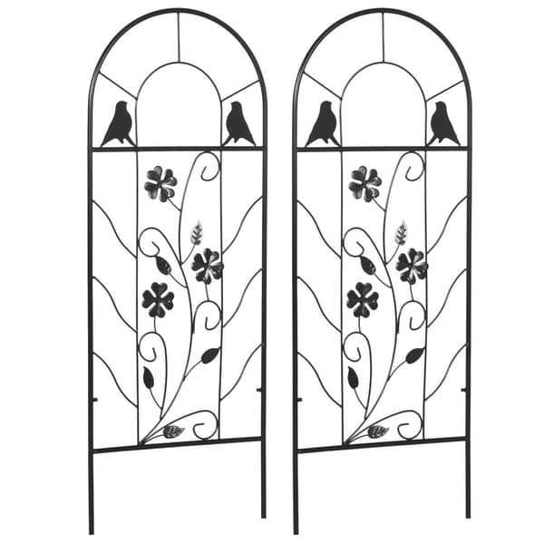 Trädgårdsspaljé Set, 38B, 38x98 cm, Svart