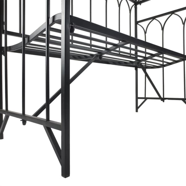 Havebænk, 115x50x203 cm, Sort