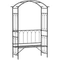 Miniatyrbillede 1 af 8: Havebænk, 115x50x203 cm, Sort