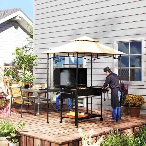Grillpaviljong, 240x150x258 cm, Beige