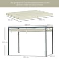 Miniatyrbillede 3 af 9: Udskiftning af baldakin, 2.85x2 m, Creme Hvid