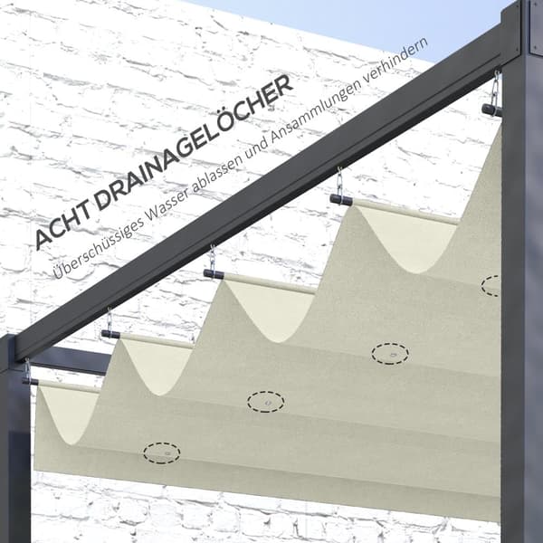 Udskiftning af baldakin, 2.85x2 m, Creme Hvid