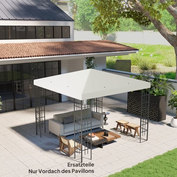 Paviljongin kattoremontti, 298x298 cm, vaaleanharmaa