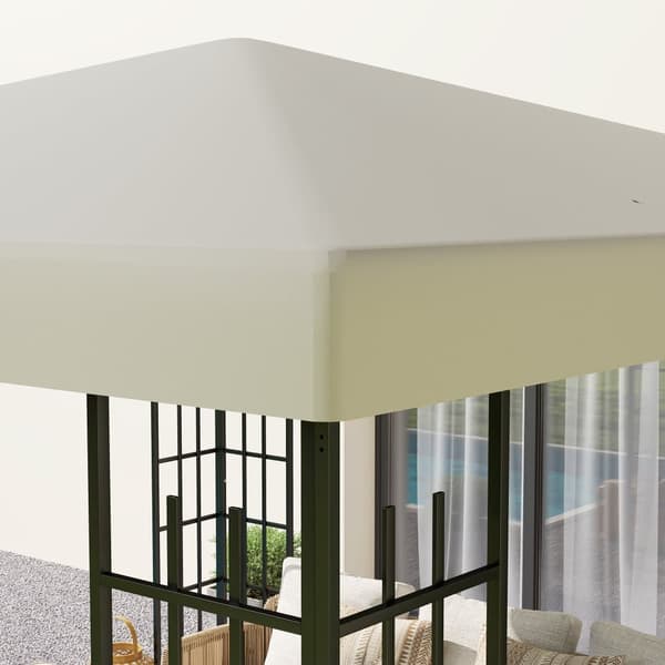 Ersättningstak för paviljong, 3x3 m, Krämvit