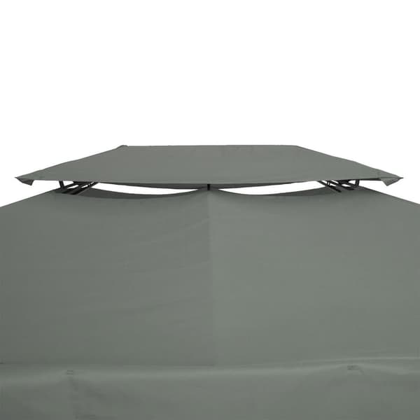 Korvaava katto paviljonkiin, 4x3 m, tummanharmaa