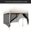 Miniatyrbillede 6 af 9: Foldbart Pavillon, 2.97x2.97x2.55m, Beige