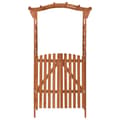Miniatyrbild 2 av 2: Pergola med grind 116x40x204 cm massivt granträ